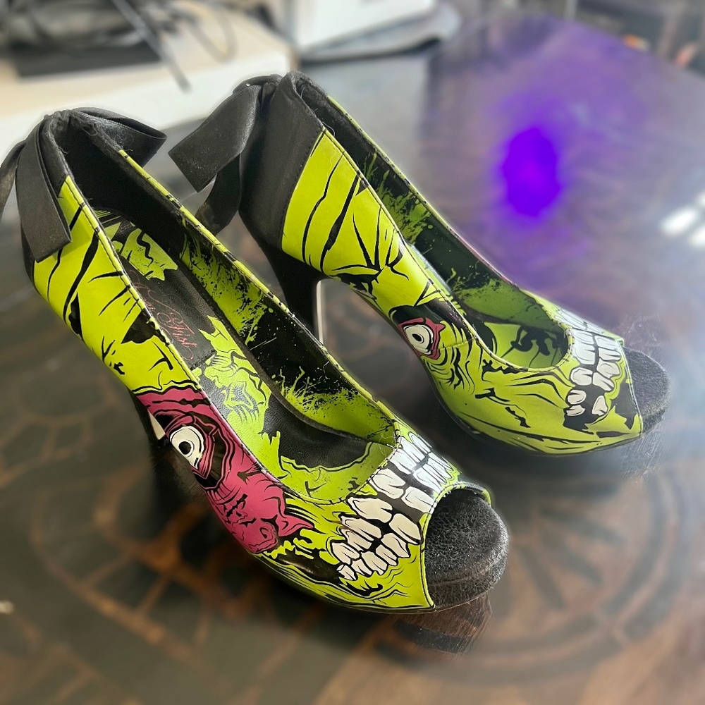 Iron Fist Zombie Stomper Platform Heels